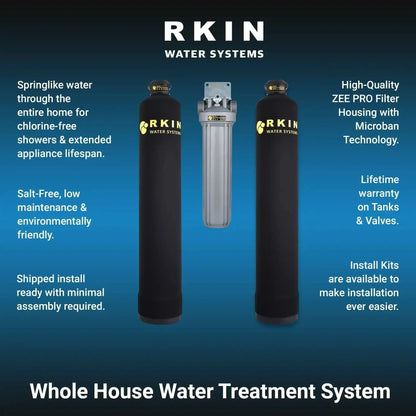 RKIN - OnliSoft Pro Salt-Free Water Softener and Whole House Carbon Filter System