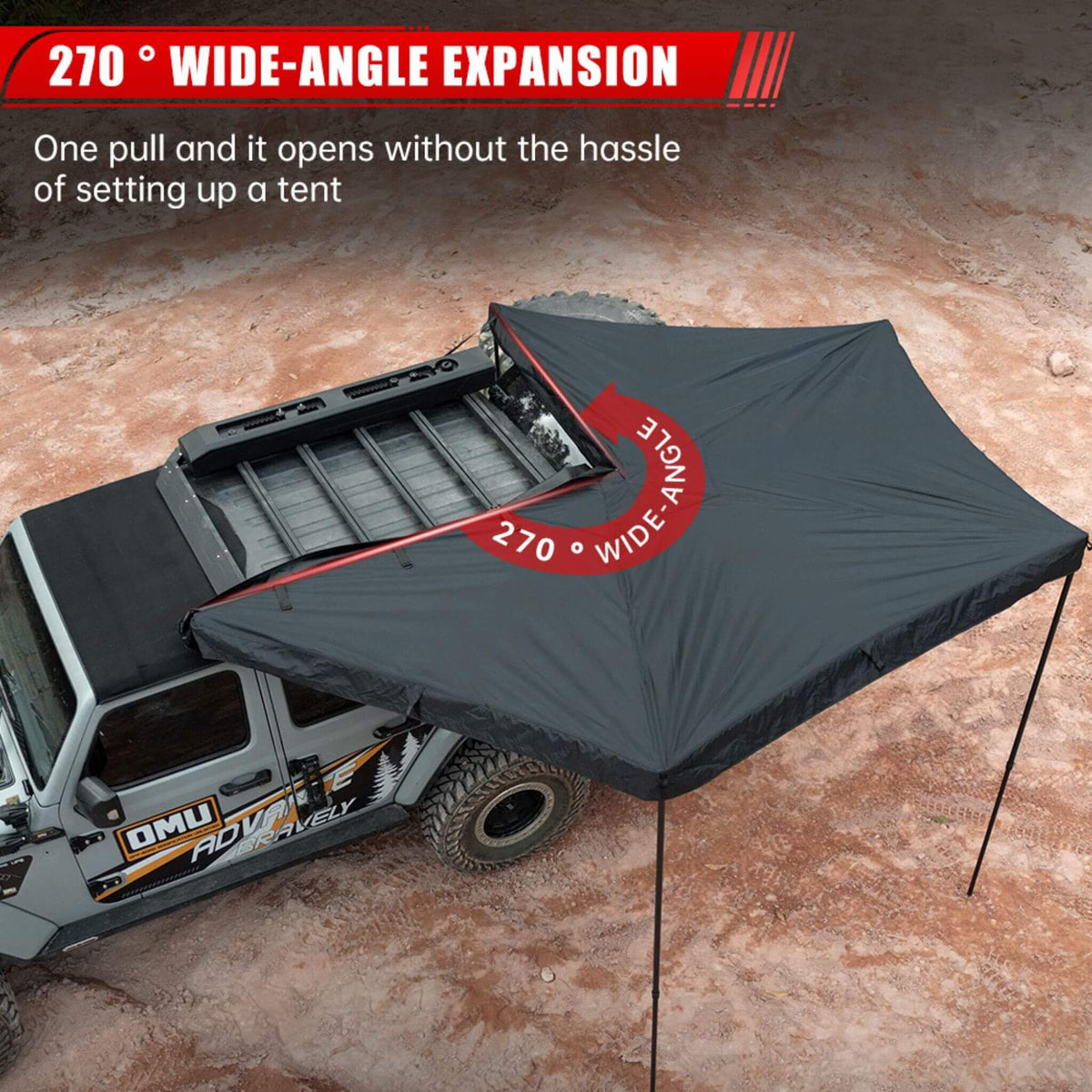 Horizon Premium All-Weather Top Only Multi-Functional 270 Degree Outdoor Awning House Tent (SAK24839)