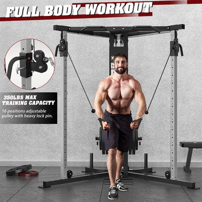 Rovix Premium Home Cable Crossover Full Body Workout Fly Machine, 350LBS (SAK06341)