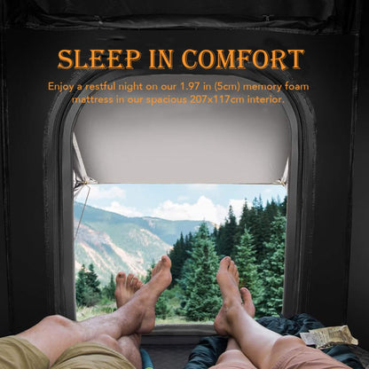Apex Premium Lightweight Hard Shell Rooftop Tent With LED Strip And Memory Foam (SAK51780)