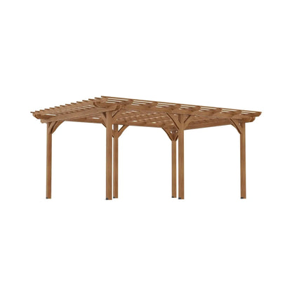[09X12FT] Premium Outdoor Wooden Grape Trellis Pergola (SAK18579)