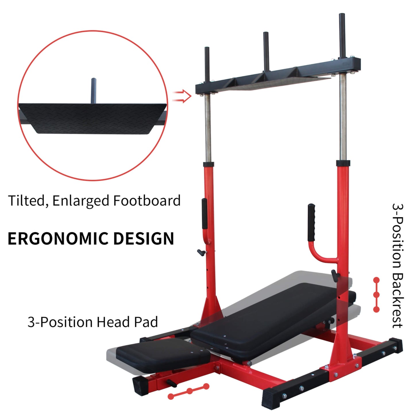 Rovix Premium Vertical Leg Press Machine With Adjustable Back And Head Rests For Home Gyms, 660LBS (SAK34819)