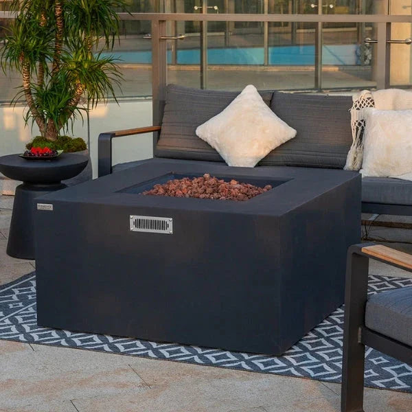 Elementi Rocky Fire Table With Propane Tank Drawer OFG310
