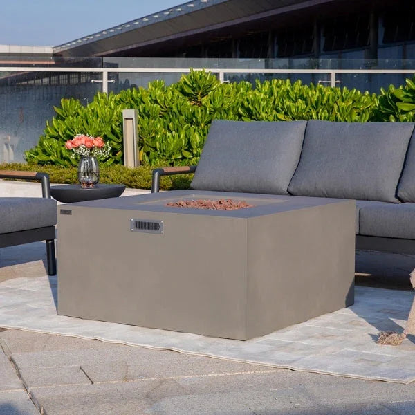 Elementi Rocky Fire Table With Propane Tank Drawer OFG310