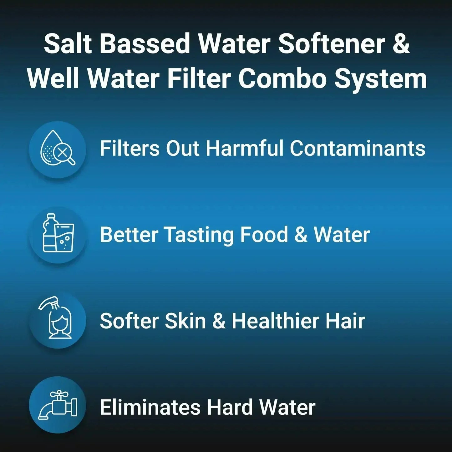 RKIN - Salt Based Water Softener and Well Water Filter Combo