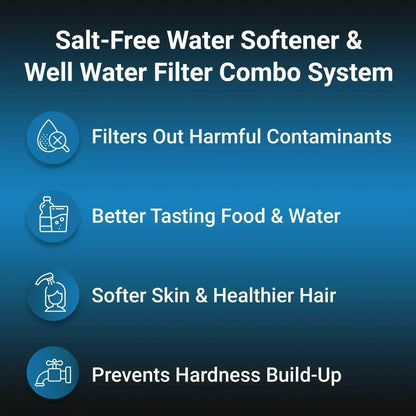 RKIN - Salt-Free Water Softener and Well Water Filter Combo