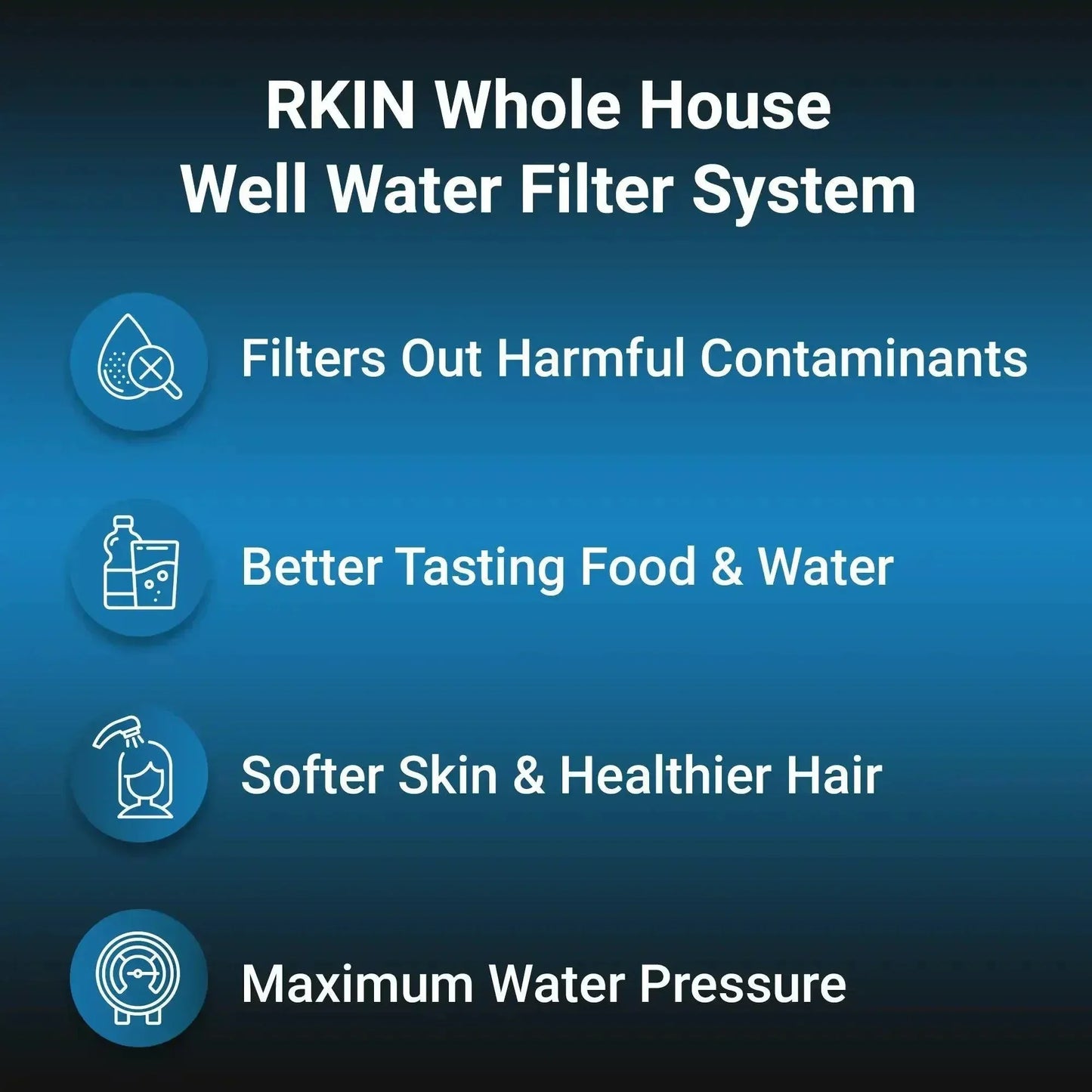 RKIN - Sulfur, Iron, Manganese Well Water Filter System