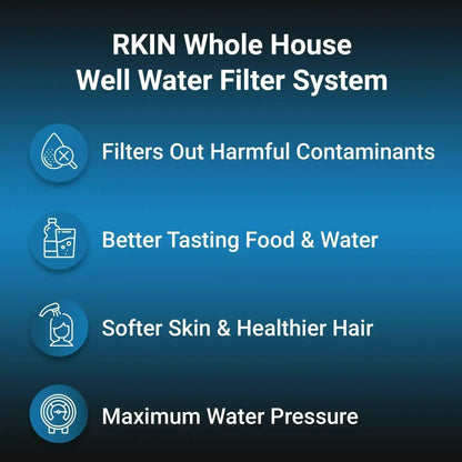 RKIN - Sulfur, Iron, Manganese Well Water Filter System