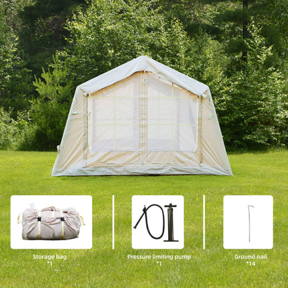 4-Season Outdoor Inflatable Blow Up Camping Tent With Air Pump [4-6 People] (SAK46821)