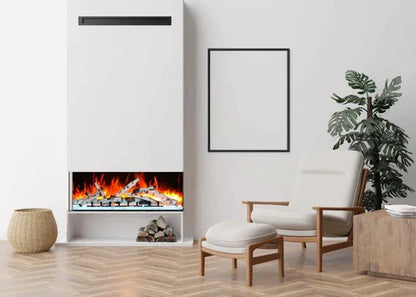 Amantii 45 Inch Tru View Bespoke Built-In Indoor / Outdoor 3 Sided Electric Fireplace