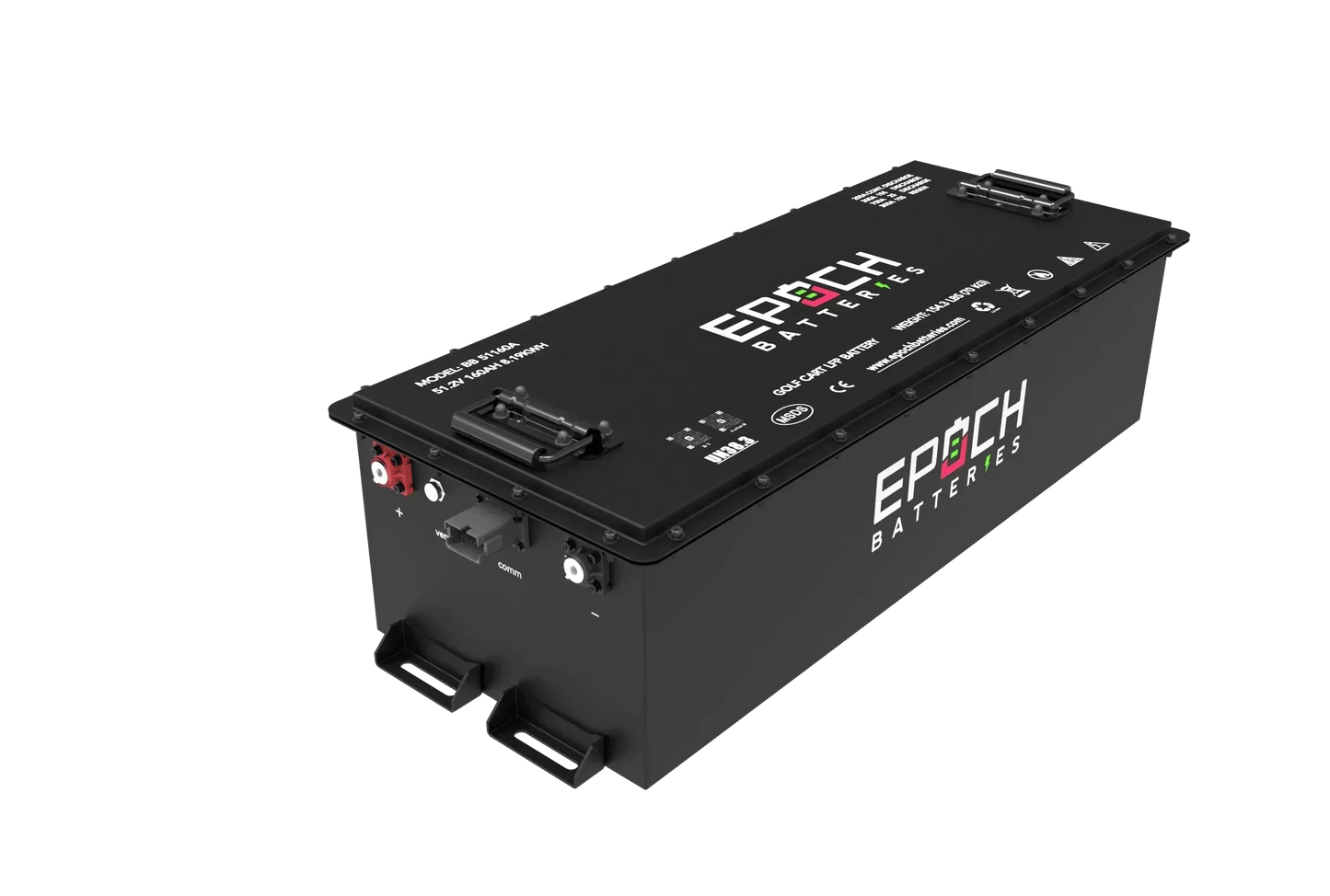 Epoch Batteries 48V 160Ah - LiMax Series - Lithium (LiFePO4) Golf Cart Battery - Complete Kit