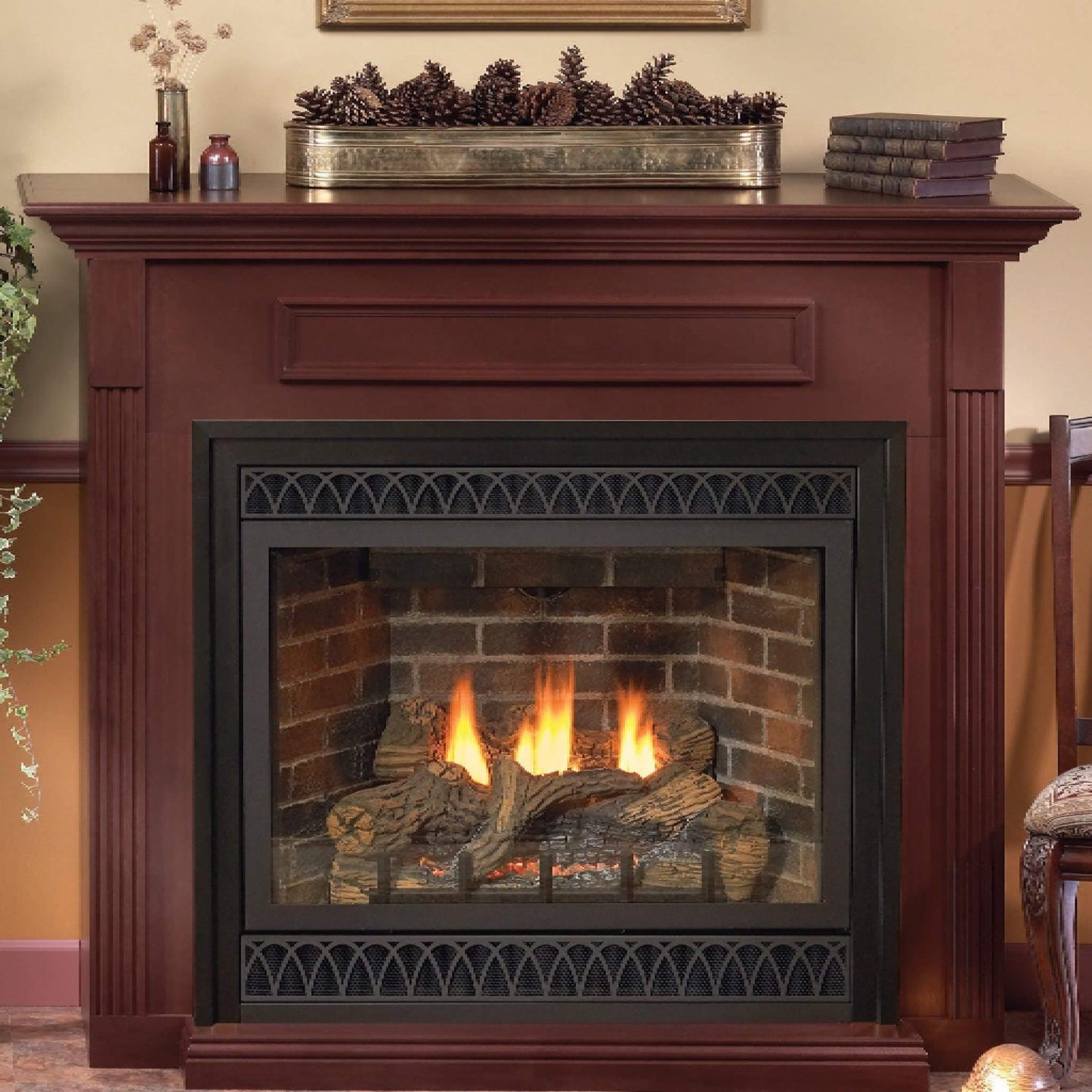 White Mountain Hearth (Empire) Tahoe 32-Inch Direct Vent Deluxe Fireplace With On/Off Switch [DVD32FP] (SAK35129)