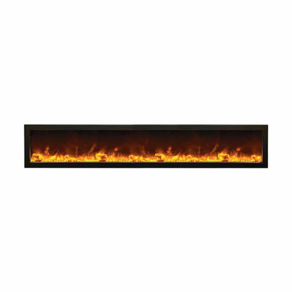 Amantii 88 Inch Panorama Slim BI-88-SLIM-OD Linear Indoor or Outdoor Electric Fireplace